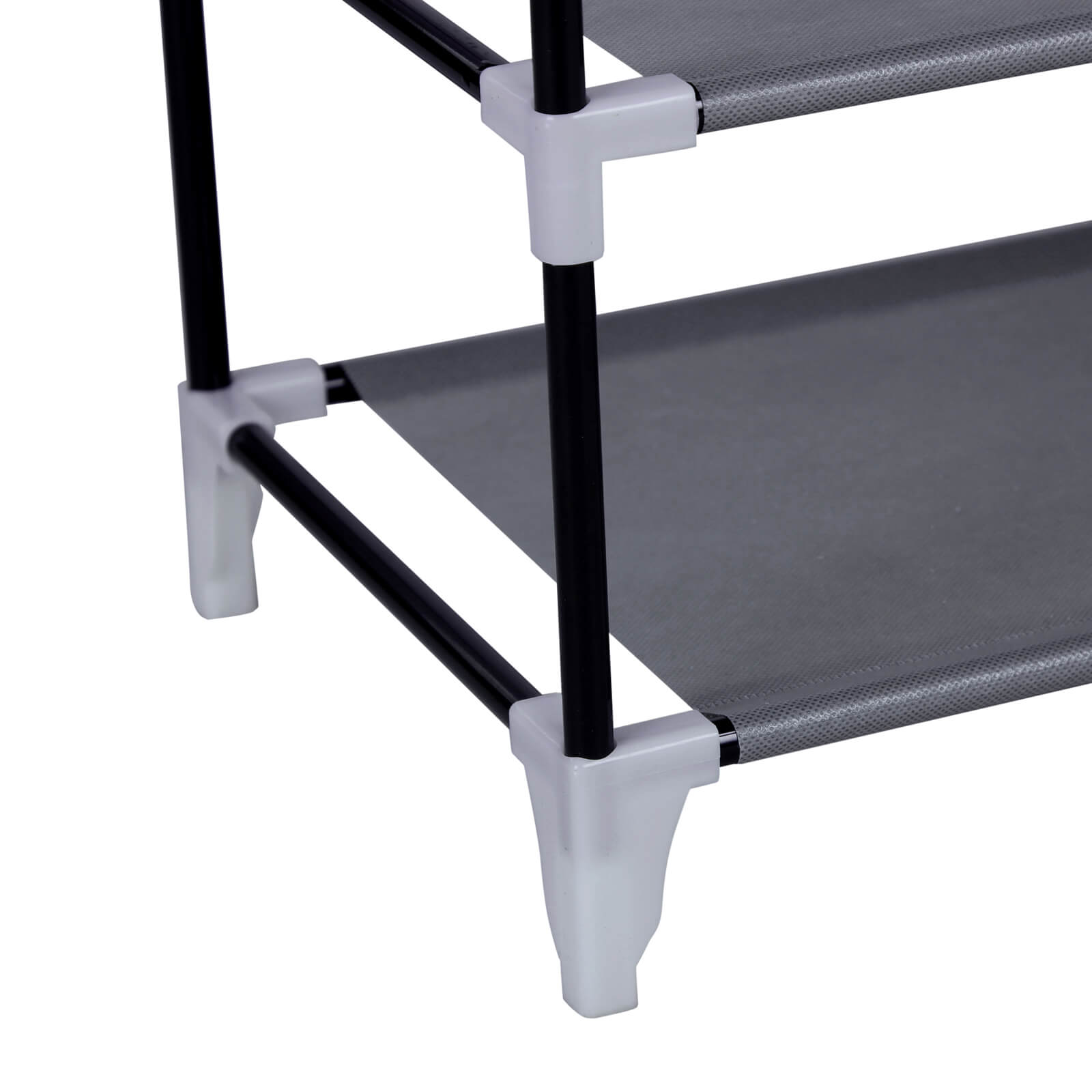 Shoe Rack Cabinet - Metal - Black - 10-Tier Storage for 27 Pairs