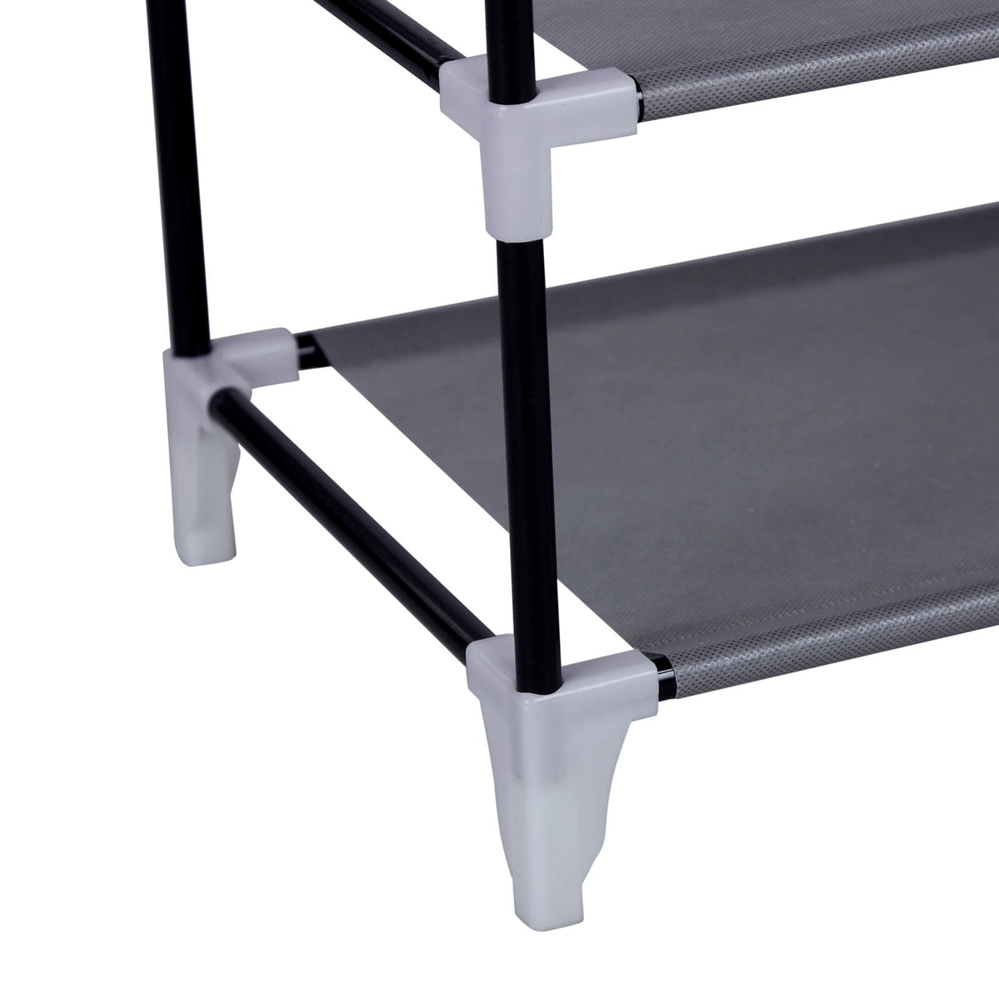 Shoe Rack Cabinet - Metal - Black - 10-Tier Storage for 27 Pairs
