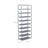 Shoe Rack Cabinet - Metal - Black - 10-Tier Storage for 27 Pairs