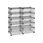 Modular Storage Shelf Unit - Metal Wire - Black - Interlocking Design for Entryway Closet