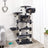 Multi-Level Cat Tree - Engineered Wood - Smoky Grey - Spacious Design