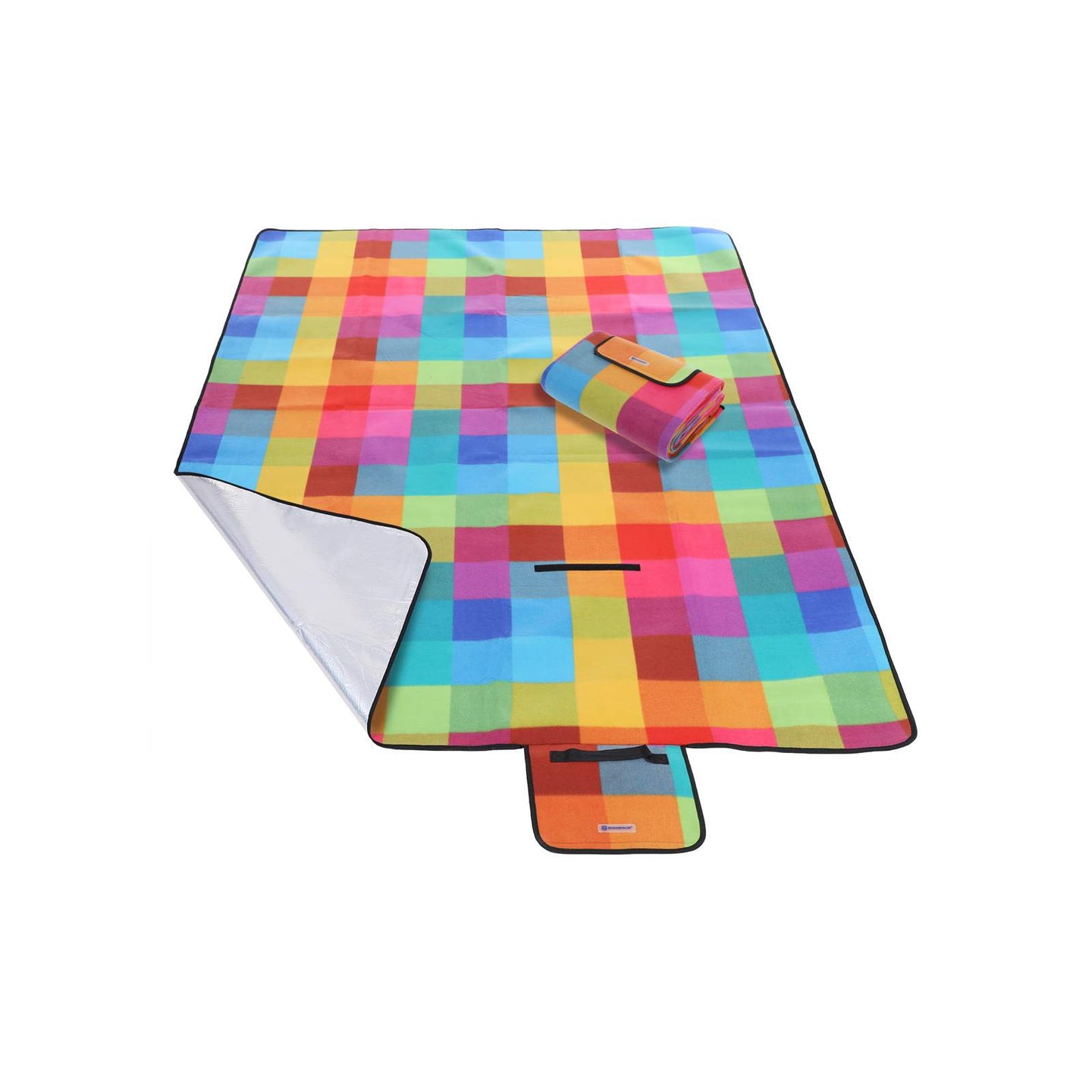 Multi colours Picnic Blanket - flannel + foam + aluminized film - Multi colours