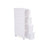 Narrow Gap Storage Shelf - PP Plastic - White - 4-Tier Detachable Design with Wheels