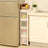 Narrow Gap Storage Shelf - PP Plastic - White - 4-Tier Detachable Design with Wheels