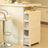 Narrow Gap Storage Shelf - PP Plastic - White - 4-Tier Detachable Design with Wheels