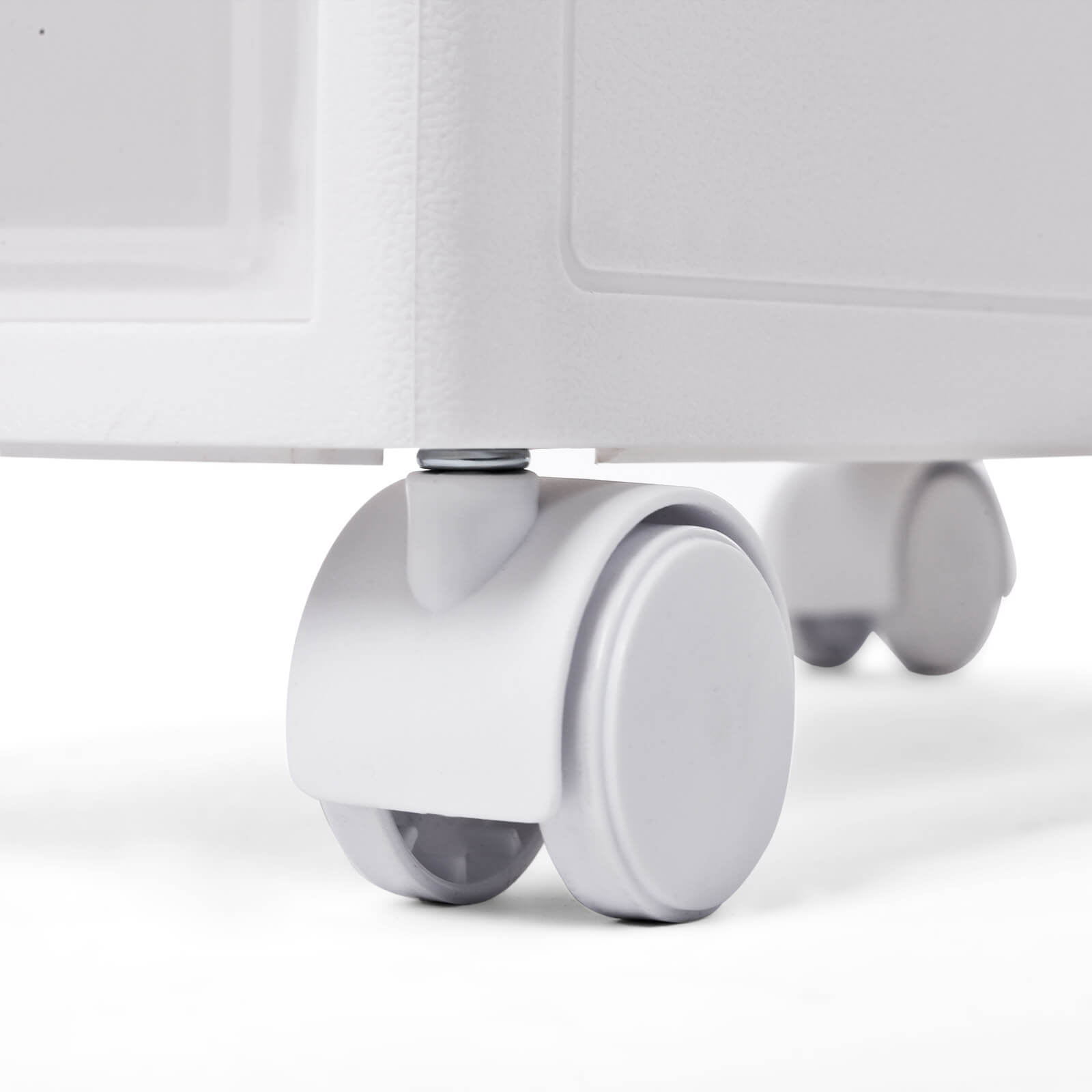 Narrow Gap Storage Shelf - PP Plastic - White - 4-Tier Detachable Design with Wheels