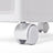 Narrow Gap Storage Shelf - PP Plastic - White - 4-Tier Detachable Design with Wheels