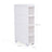 Narrow Gap Storage Shelf - PP Plastic - White - 4-Tier Detachable Design with Wheels