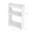 Narrow Storage Rolling Trolley - Metal - White - 3 Shelves for Kitchen