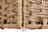Double Laundry Hamper - Synthetic Rattan - Natural - Foldable with Lid and Removable Liner
