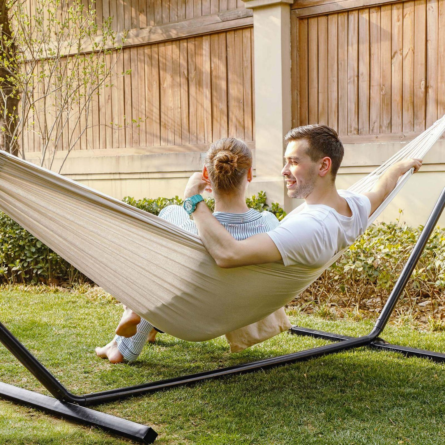 Hammock - Cotton - Natural White - Portable Outdoor Design