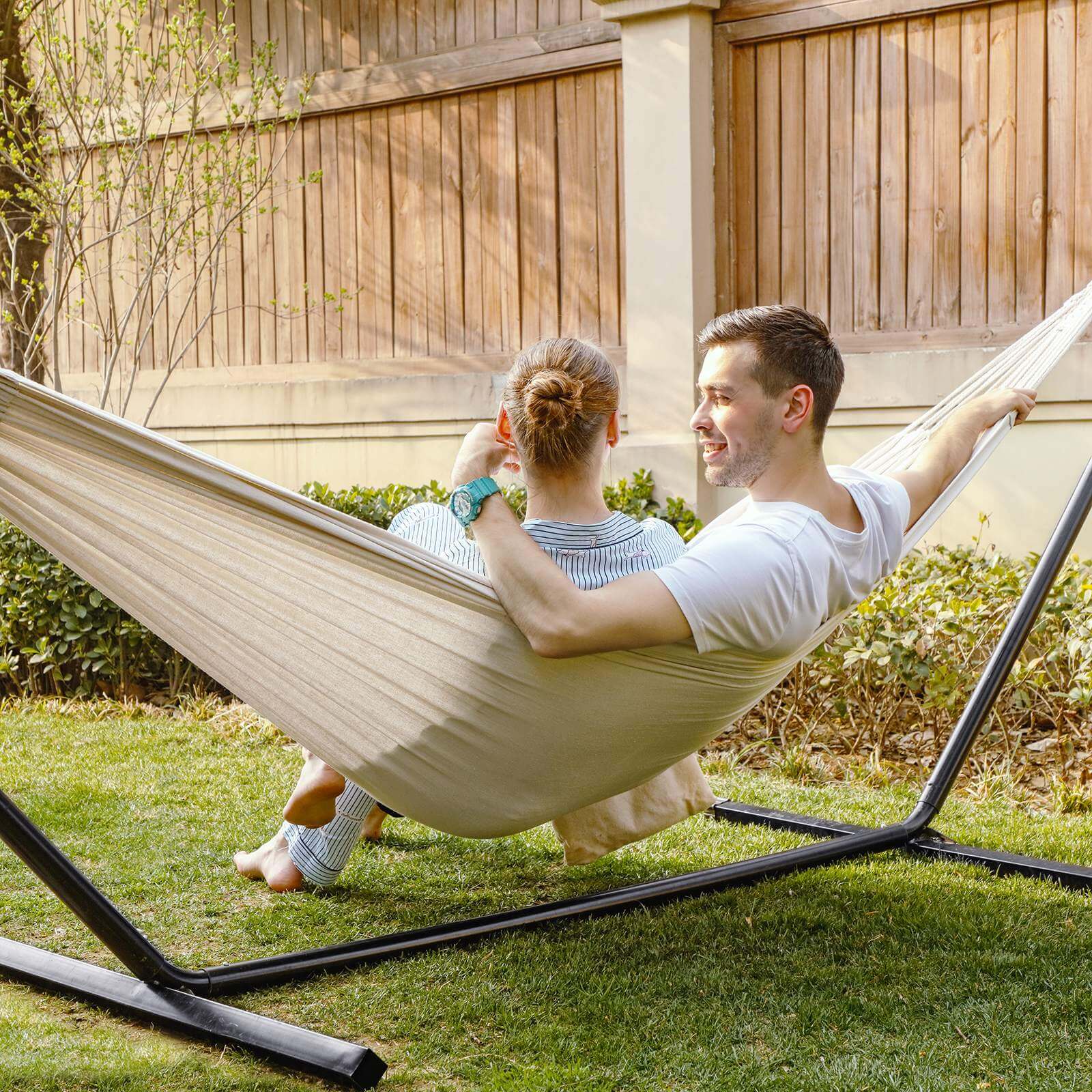 Hammock - Cotton - Natural White - Portable Outdoor Design