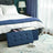 Storage Ottoman - Fabric - Navy Blue - Foldable with 80L Capacity