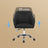 Office Chair - Cotton-Linen Fabric - Black - Adjustable Height