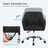 Office Chair - Linenette Fabric - Black - Ergonomic Swivel Design with Armrests