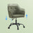 Desk Chair - Cotton-Linen Fabric - Green - Adjustable Height with Armrests