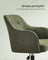 Office Chair - Linenette Fabric - Green - Ergonomic