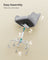 Swivel Office Chair - Linenette Fabric - Dove Grey - Ergonomic Design