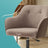 Office Chair - Cotton-Linen Fabric - Brown - Adjustable Height with Armrests