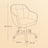 Office Chair - Cotton-Linen Fabric - Pink - Adjustable Height with Armrests