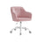 Swivel Office Chair - Linenette Fabric - Jelly Pink - Ergonomic and Height Adjustable