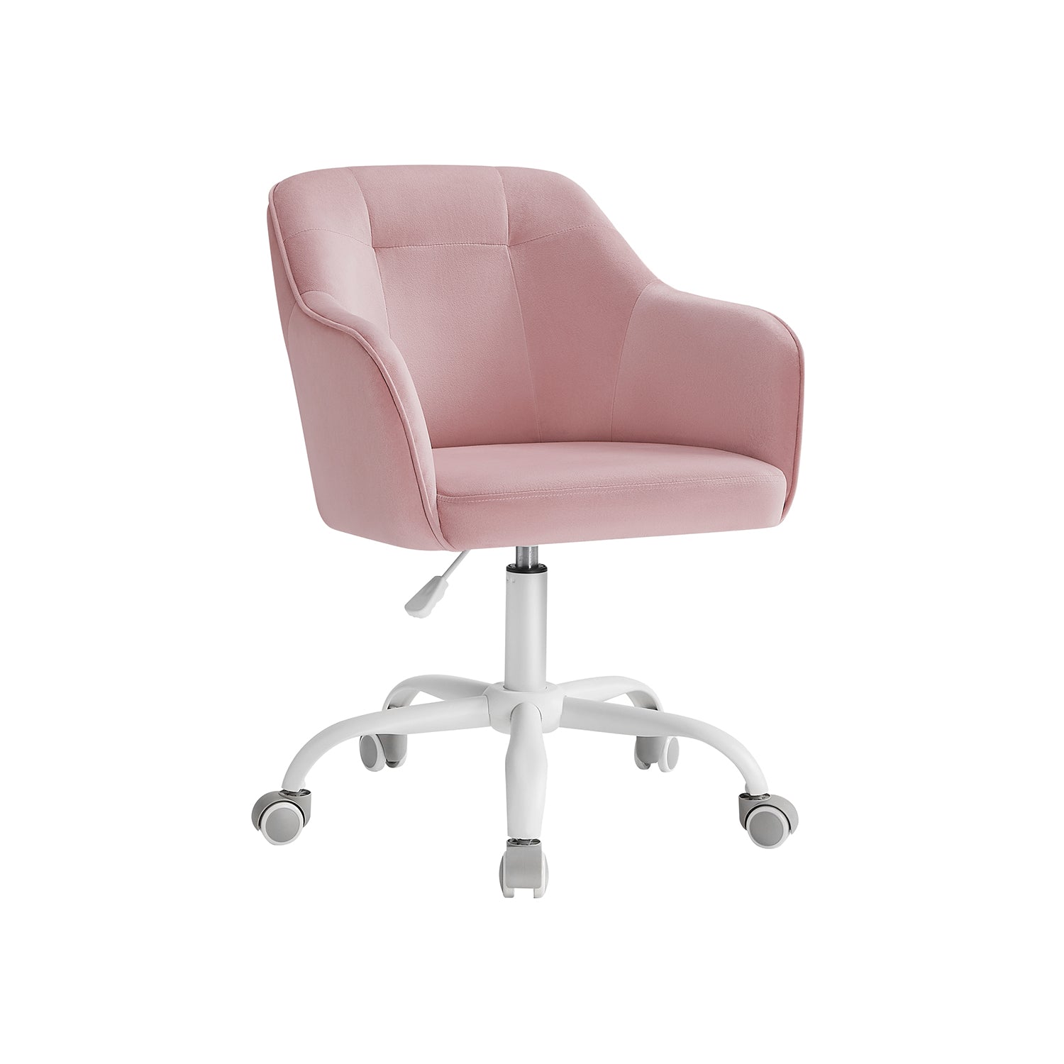 Swivel Office Chair - Linenette Fabric - Dove Grey - Ergonomic Design