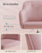 Swivel Office Chair - Linenette Fabric - Jelly Pink - Ergonomic and Height Adjustable