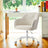 Accent Chair - Cotton-Linen Fabric - Beige - Adjustable Height