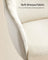 Swivel Desk Chair - Linenette Fabric - Cappuccino Beige - Ergonomic and Height Adjustable