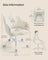 Swivel Desk Chair - Linenette Fabric - Cappuccino Beige - Ergonomic and Height Adjustable