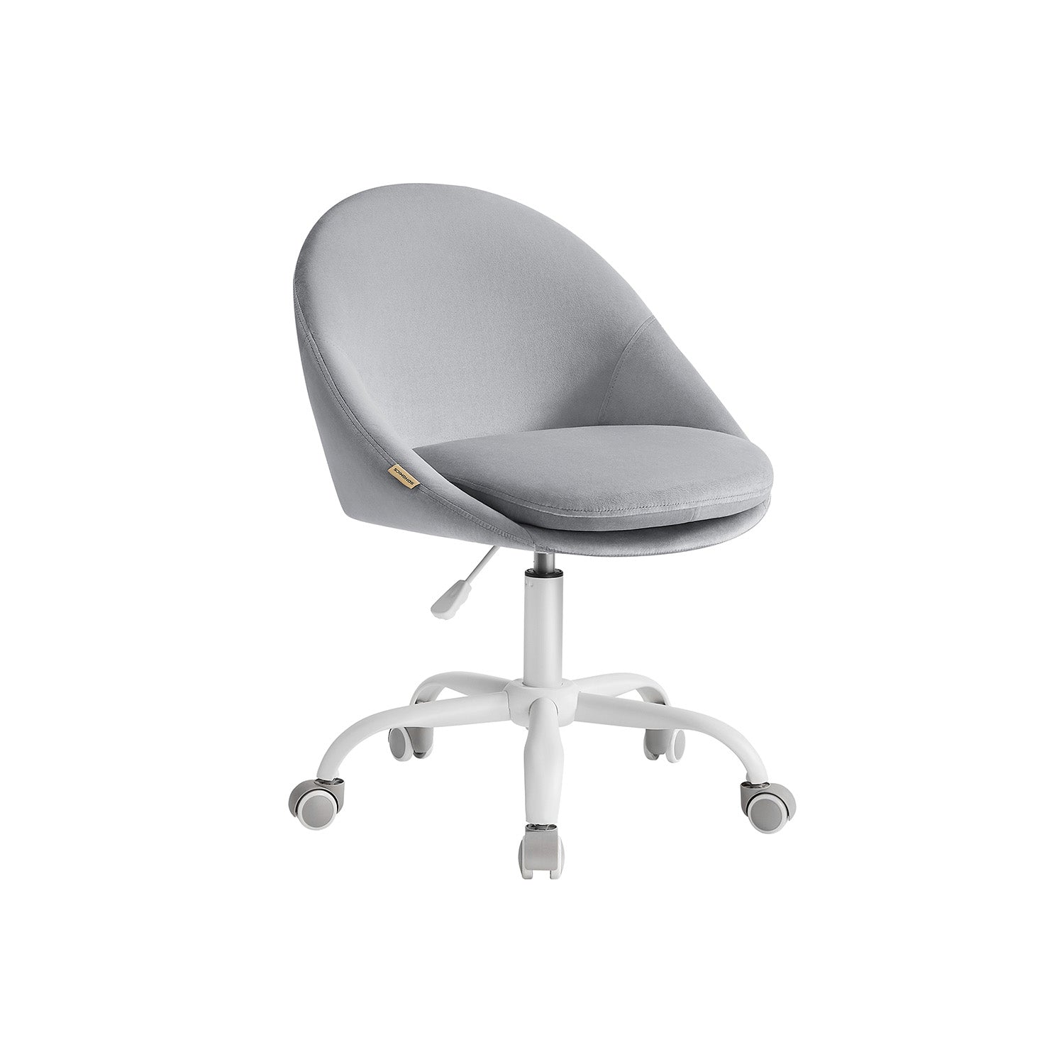 Swivel Chair - Velvet - Dove Grey - Foam Padding