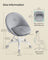 Swivel Chair - Velvet - Dove Grey - Foam Padding