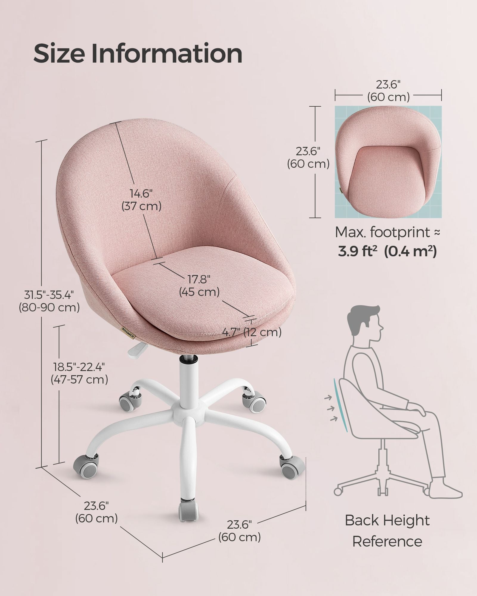 Swivel Office Chair - Foam Padding - Adjustable Height