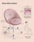 Swivel Chair - Velvet - Jelly Pink - Foam Padding