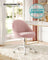 Office Chair - Teddy Fleece and Foam - Jelly Pink
