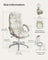 Office Chair - Synthetic Leather and Foam - Cream White