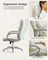 Office Chair - Synthetic Leather and Foam - Cream White