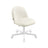 Swivel Office Chair - Cream White - Teddy Fleece
