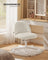 Swivel Office Chair - Cream White - Teddy Fleece
