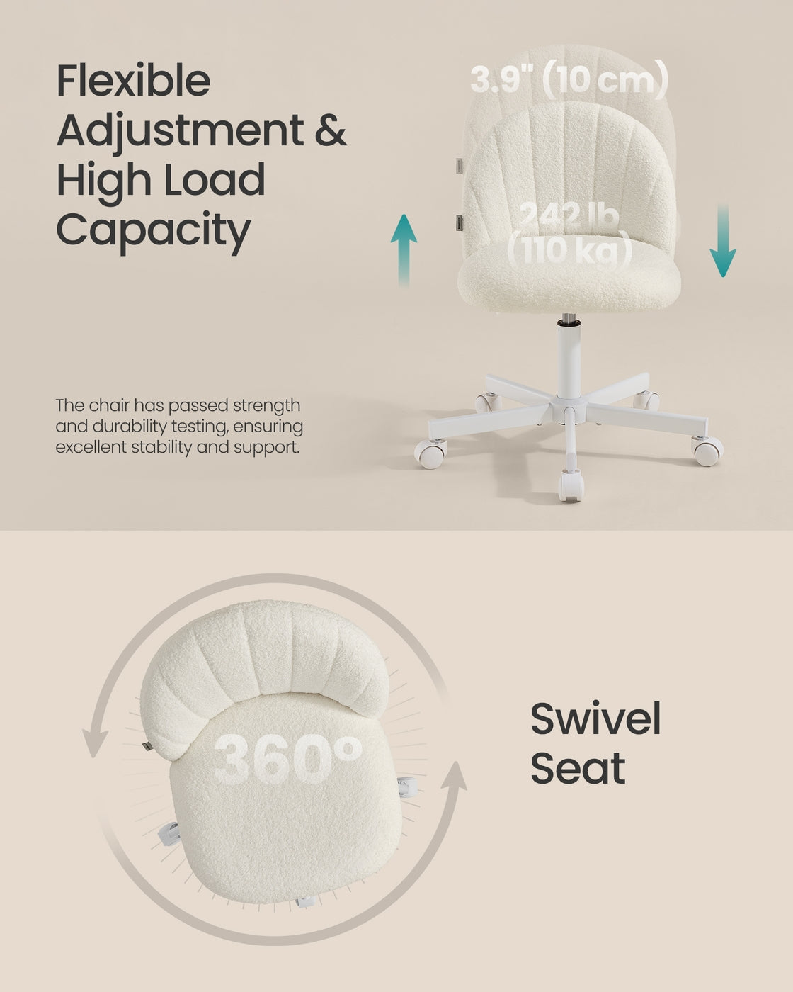 Office Chair - Foam Padded - Adjustable