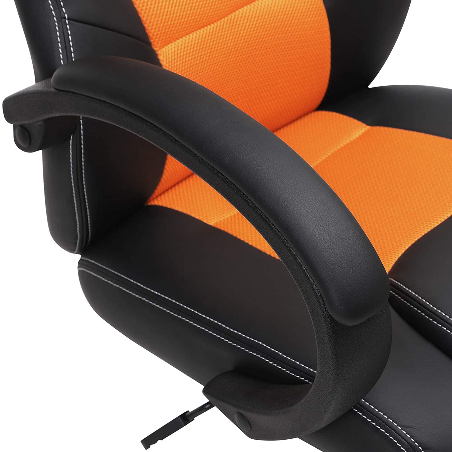 Swivel Computer Chair - PU - Blue - Racing Sport Design with Tilt Function