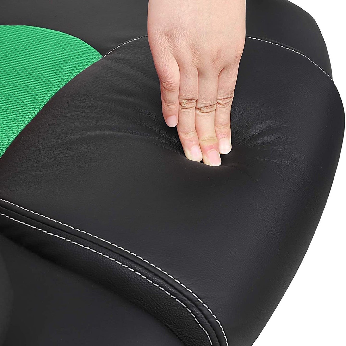 Swivel Computer Chair - PU - Blue - 360-Degree Tilt Function