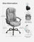 Swivel Office Chair - PU Leather - Dove Grey and Ink Black - High Back with Armrests and Tilt Function