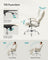 Office Chair - PU - Cream White - High Back