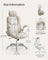 Ergonomic Gaming Chair - PU - Cream White - Height Adjustable with Tilt Function