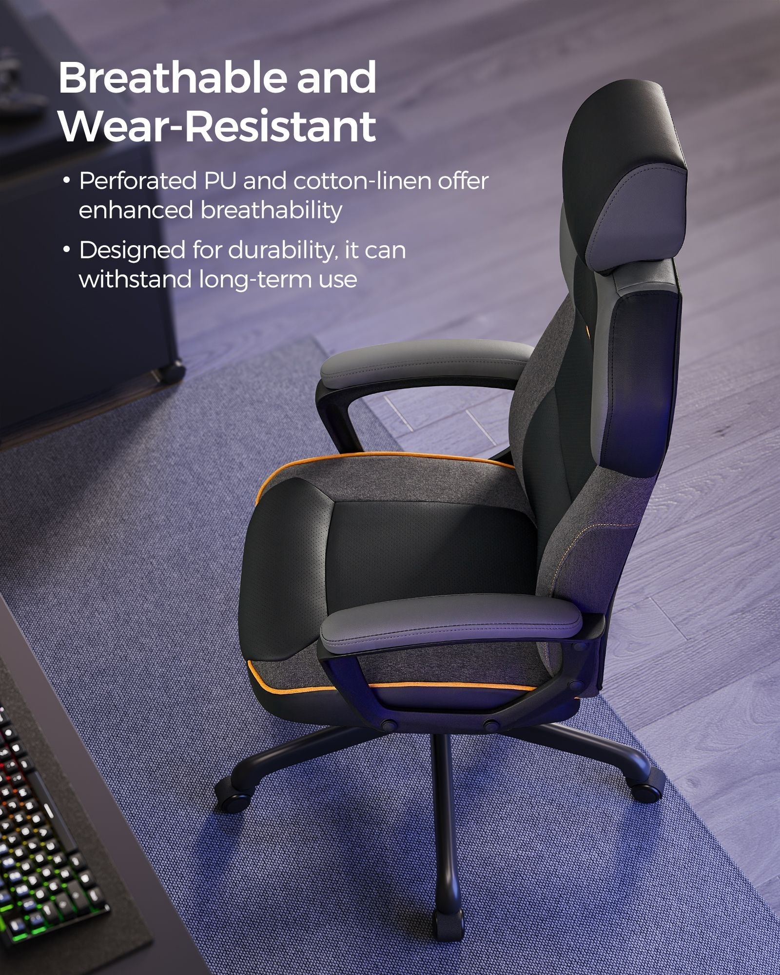 Office Chair - PU - Classic Black - Height Adjustable
