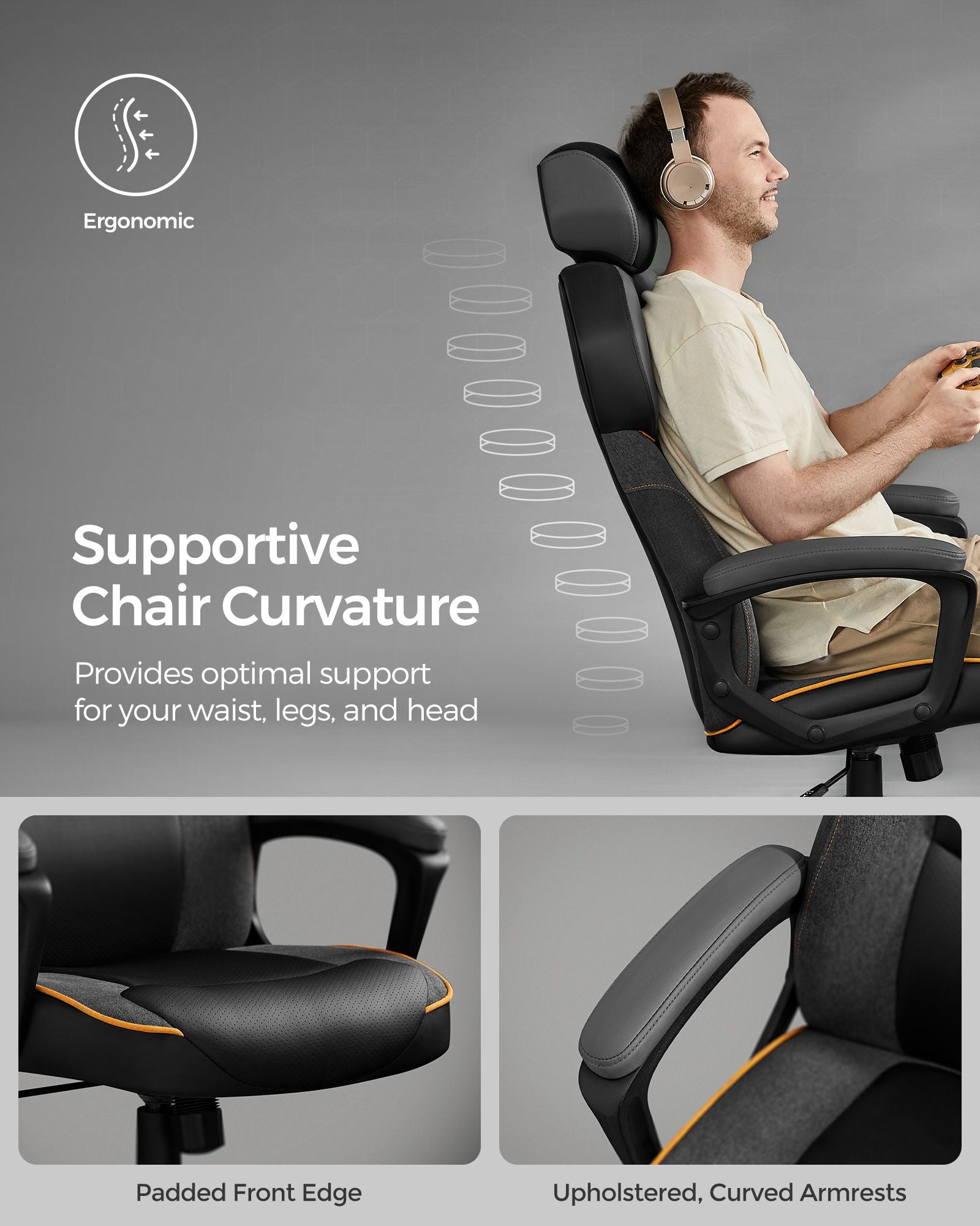 Office Chair - PU - Classic Black - Height Adjustable