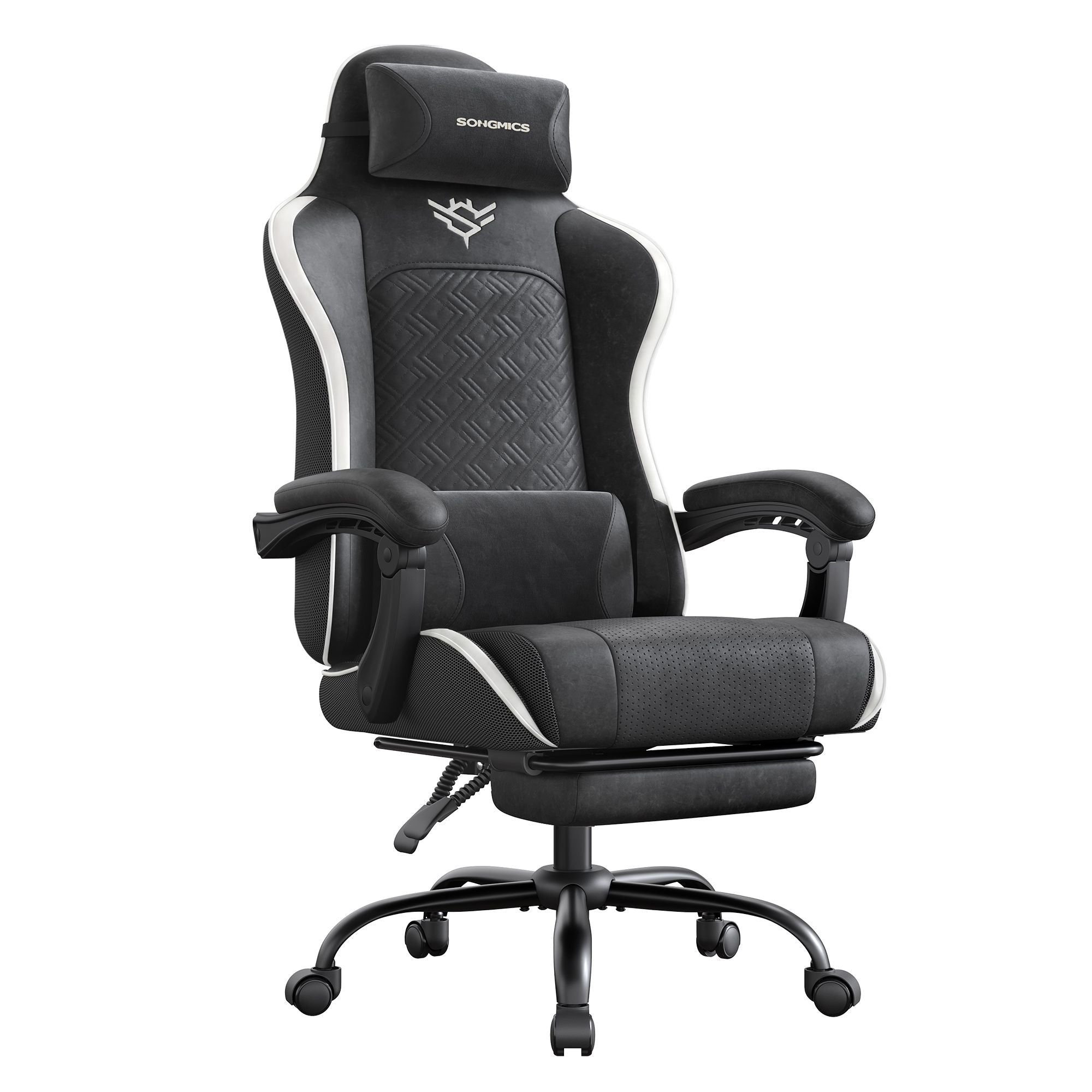 Office Chair - Ergonomic Mesh with Tilt - Ink Black And Cloud White - 70 x 70 x 123.5-133 cm