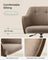 Height-Adjustable Office Chair - Linenette Fabric - Walnut Brown - Ergonomic Design