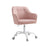 Office Chair - Linenette Fabric - Grey - Ergonomic Design with Adjustable Height and Armrests